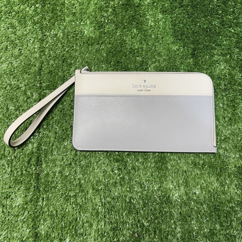 Kate Spade New York Lucy Medium L-Zip Wristlet in Colorblock Saffiano Leather